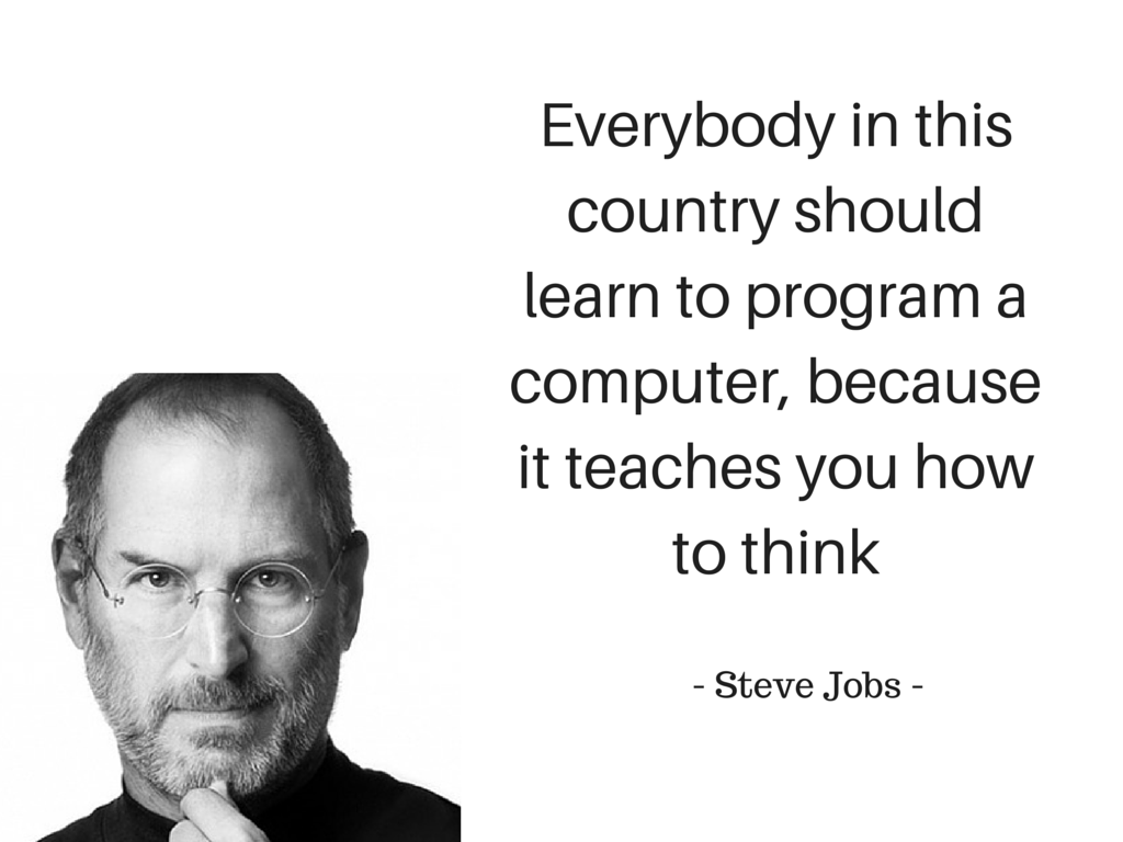 In everyone s life. Everybody in this Country should learn how to program a Computer. Everybody in this Country should learn how to program. Everybody should.... You should Learning Programming.